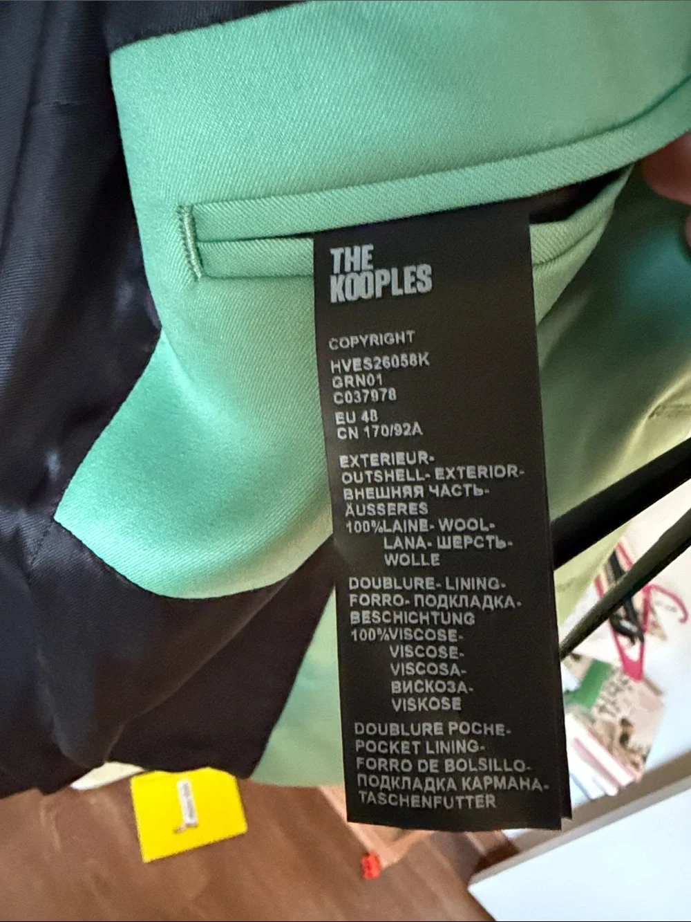 The Kooples Seafoam Green Men's Blazer